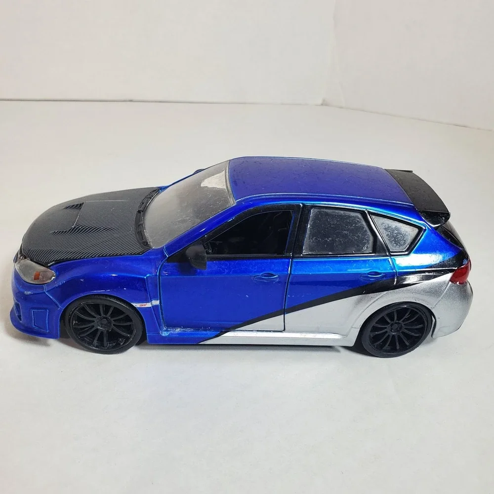 Joda‎ Toys 1:24 Scale 2012 Subaru Impreza WRX STI Blue Silver Die-Cast Model Car